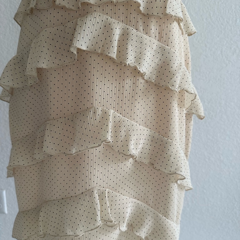 Endless Rose Cream Ruffle Mini Spaghetti Strap Dress NWOT - Picture 3 of 6